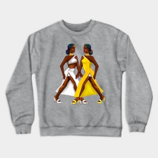 The best Gifts for black women 2022 Black is beautiful Afro queen sisters on the catwalk- women of Color, women of colour, Crewneck Sweatshirt